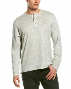 Vince Linen Henley Men T-Shirts & Polos