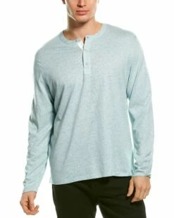 Vince Linen Henley Men T-Shirts & Polos