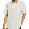 Vince Classic Fit Linen-Blend Woven Shirt Men Casual Button Downs -Vince shop 1010293709 RLLZ 1