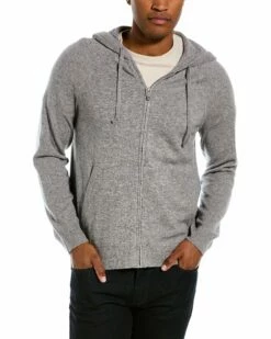 Vince Zip Wool & Cashmere-Blend Hoodie Men Sweatshirts & Hoodies
