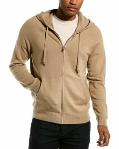 Vince Zip Wool & Cashmere-Blend Hoodie Men Sweatshirts & Hoodies