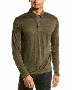 Vince Linen Polo Shirt Men T-Shirts & Polos