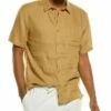 Vince Classic Fit Linen Shirt Men Casual Button Downs Multi -Vince shop 1010338293 RLLZ 1