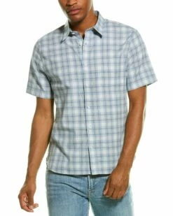 Vince Classic Fit Moonlit Shadow Plaid Shirt Men Casual Button Downs Multi -Vince shop 1010338294 RLLZ 1 1