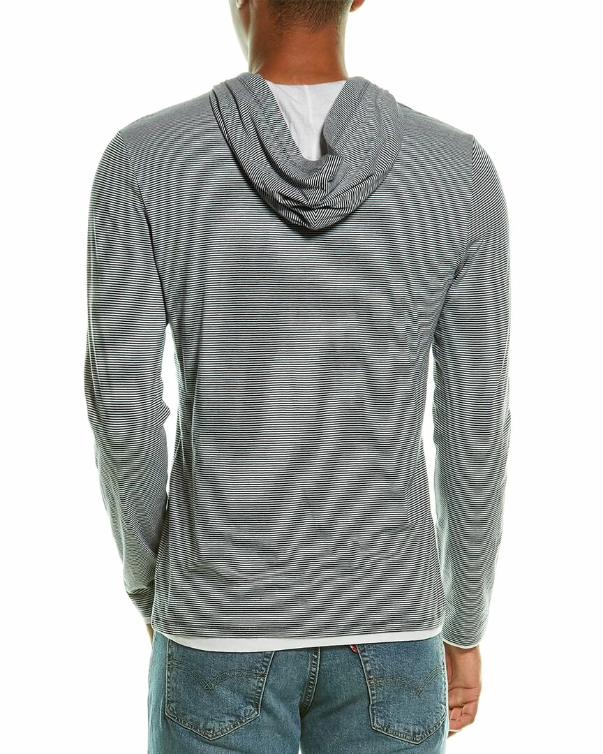 Vince Layer Stripe T-Shirt Hoodie Men Sweatshirts & Hoodies Blue/white 3 Vince Layer Stripe T-Shirt Hoodie Men Sweatshirts & Hoodies Blue/white - Image 2