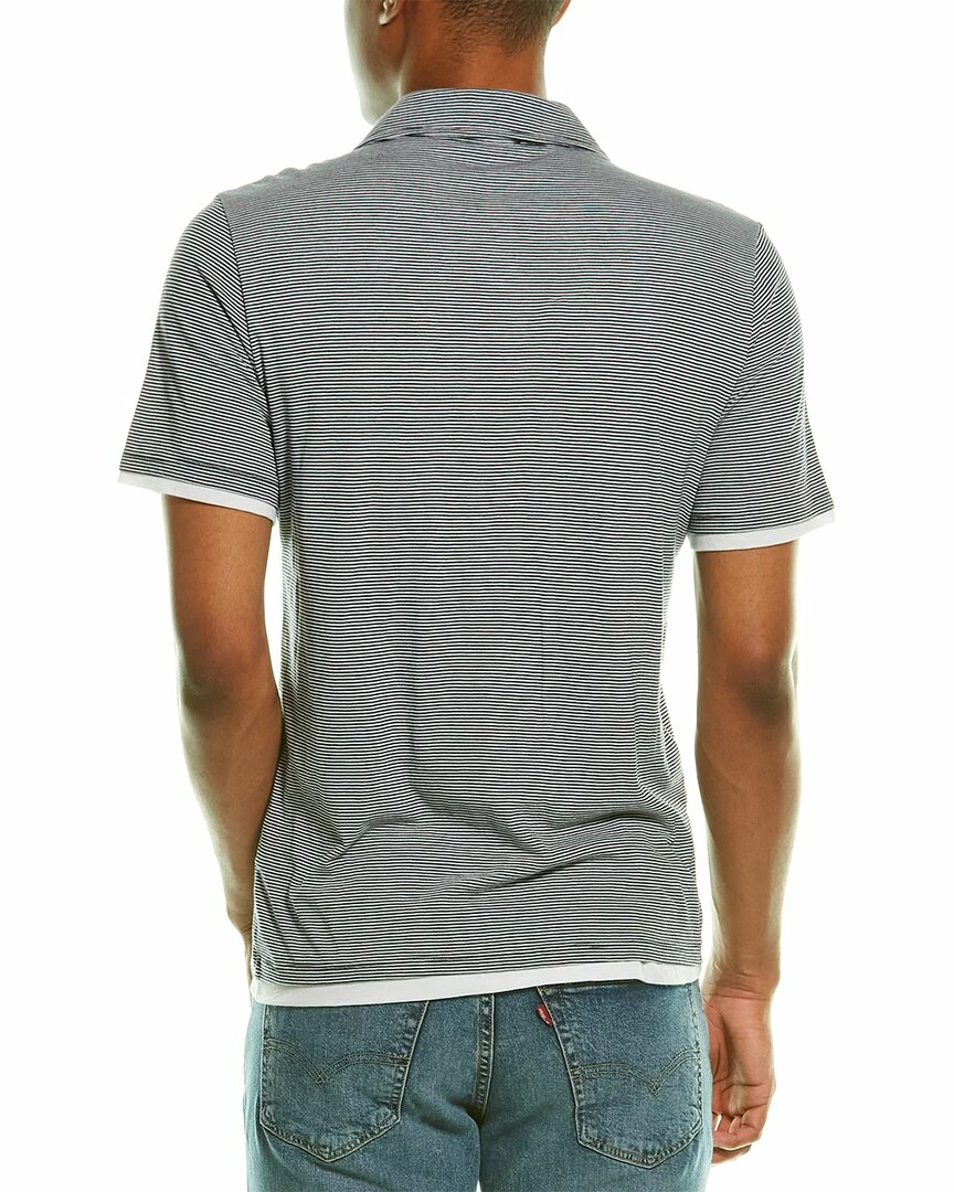 Vince Layer Stripe Polo Shirt Men T-Shirts & Polos Blue/white 4 Vince Layer Stripe Polo Shirt Men T-Shirts & Polos Blue/white - Image 2