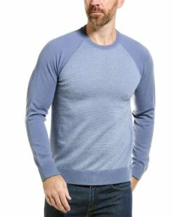 Vince Birdseye Baseball Wool & Cashmere-Blend Crewneck Sweater Men Sweaters