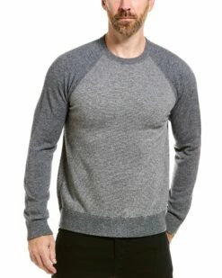 Vince Birdseye Baseball Wool & Cashmere-Blend Crewneck Sweater Men Sweaters