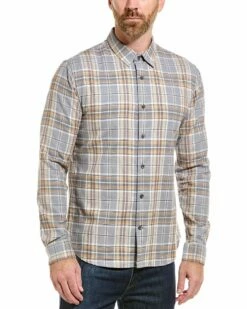 Vince Prince Plaid Shirt Men Casual Button Downs