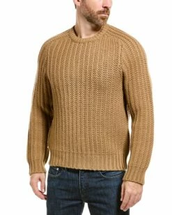 Vince Cable Crewneck Wool & Cashmere-Blend Sweater Men Sweaters