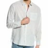 Vince Cabana Stripe Classic Fit Linen-Blend Shirt Men Casual Button Downs -Vince shop 1010529906 RLLZ 1