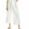 Vince Tie Front Crop Linen-Blend Wide Pant Women Pants -Vince shop 1411015912 RLLZ 1