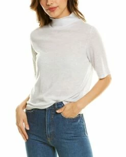 Vince Mock Neck Wool & Cashmere-Blend Sweater Women Sweaters & Knits