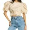Vince Twisted Crop Top Women Tops