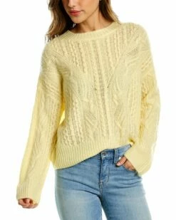 Vince Wool & Cashmere-Blend Cable Knit Sweater Women Sweaters & Knits