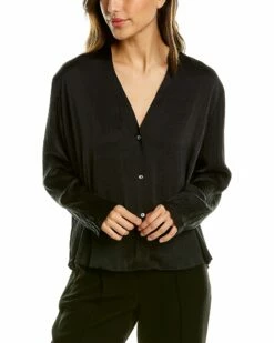 Vince Crushed V-Neck Top Women Tops