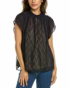 Vince Starry Dot Blouse Women Tops