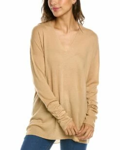 Vince V-Neck Wool & Cashmere-Blend Tunic Women Sweaters & Knits