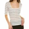 Vince Striped Rib Square Neck Top Women Sweaters & Knits 2 Vince Striped Rib Square Neck Top Women Sweaters & Knits -Vince shop 1411147831 RLLZ 1