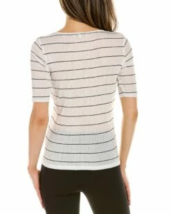 Vince Striped Rib Square Neck Top Women Sweaters & Knits -Vince shop 1411147831 RLLZ 2