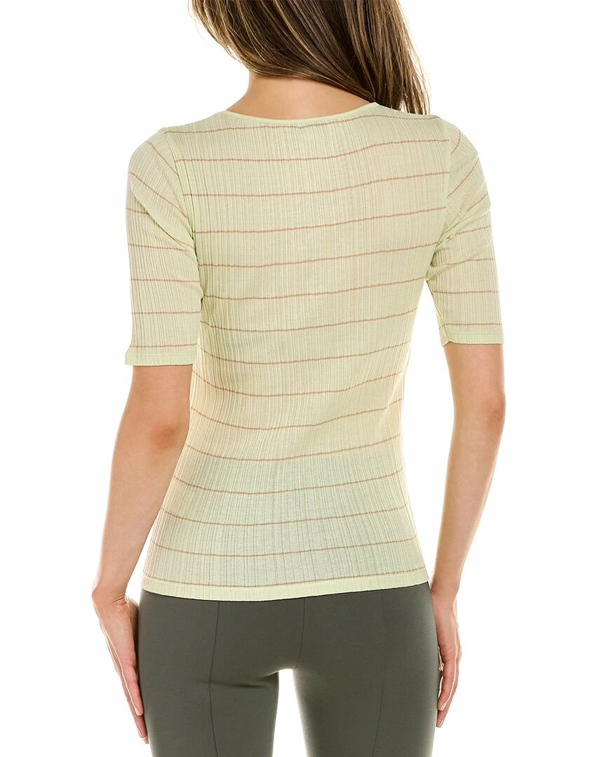 Vince Striped Rib Square Neck Top Women Tops 4 Vince Striped Rib Square Neck Top Women Tops - Image 2
