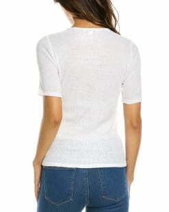 Vince Scoop Neck Linen-Blend Henley Shirt Women Sweaters & Knits 6 Vince Scoop Neck Linen-Blend Henley Shirt Women Sweaters & Knits -Vince shop 1411147835 RLLZ 2