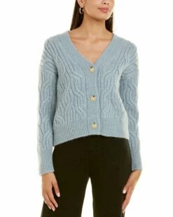 Vince Twisted Chain Alpaca & Wool-Blend Cardigan Women Sweaters & Knits