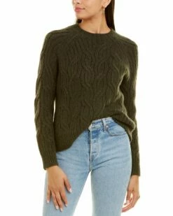 Vince Twisted Chain Mock Neck Alpaca & Wool-Blend Sweater Women Sweaters & Knits