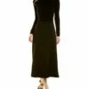 Vince Mixed Media Wool & Cashmere-Blend Open-Back Dress Women Dresses