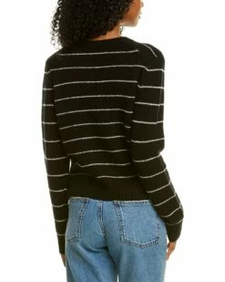 Vince Striped Fitted Cashmere Sweater Women Sweaters & Knits -Vince shop 1411213849 RLLZ 2