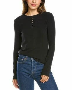 Vince Wool-Blend Henley Women Tops