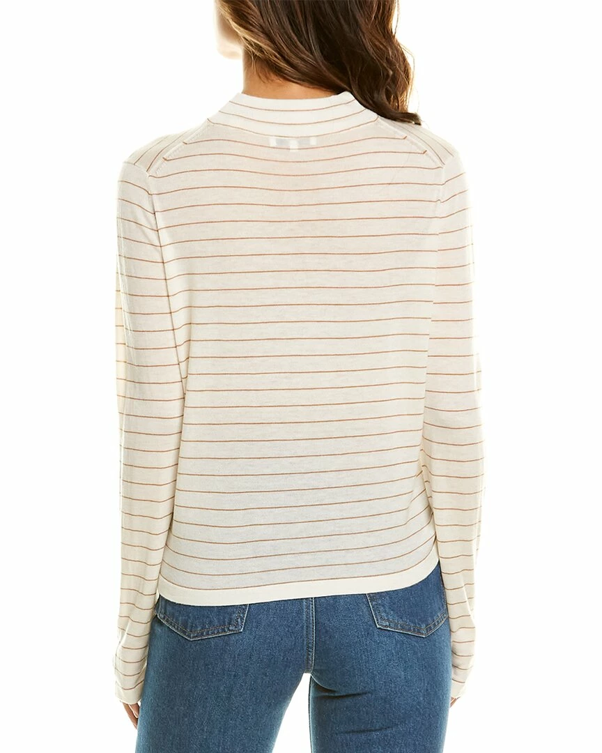 Vince Striped Saddle Wool & Cashmere-Blend Pullover Women Sweaters & Knits 4 Vince Striped Saddle Wool & Cashmere-Blend Pullover Women Sweaters & Knits - Image 2