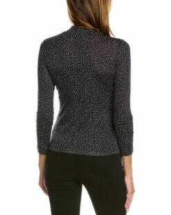 Vince Starry Dot Mock Neck Top Women Tops -Vince shop 1411213932 RLLZ 2
