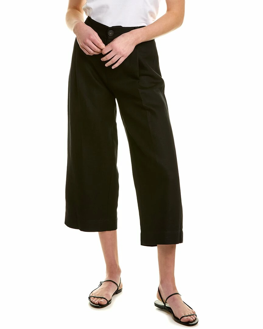 Vince Cropped Linen-Blend Casual Pant Women Pants 3 Vince Cropped Linen-Blend Casual Pant Women Pants