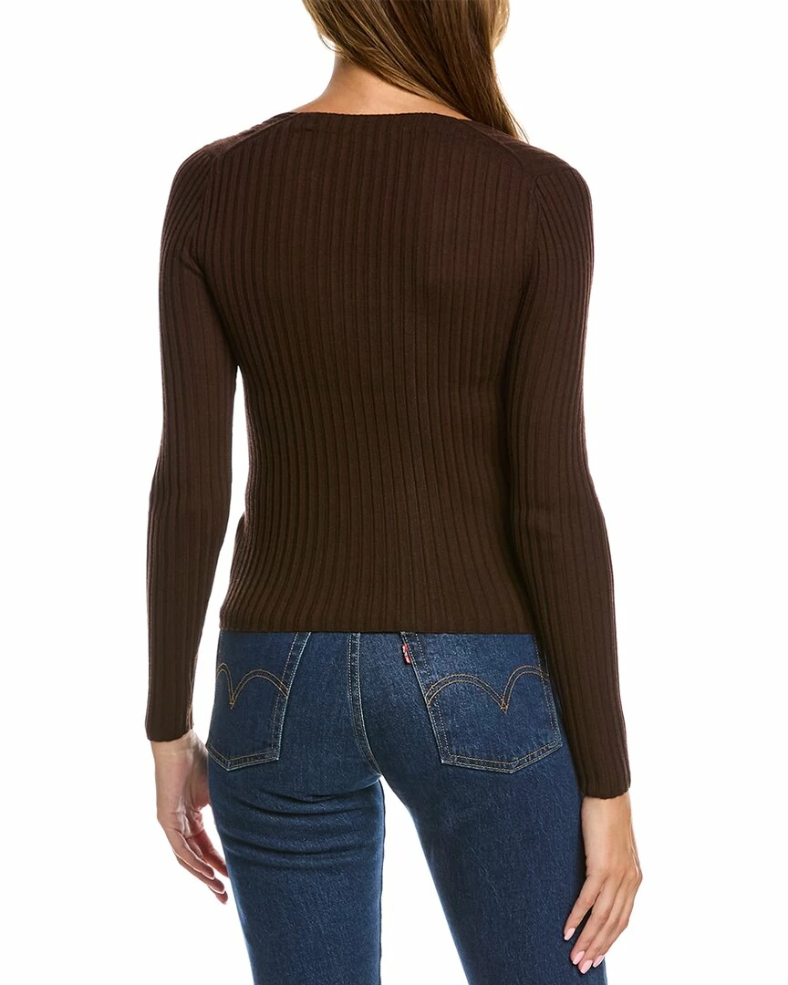Vince Ribbed Square Neck Wool Sweater Women Sweaters & Knits 4 Vince Ribbed Square Neck Wool Sweater Women Sweaters & Knits - Image 2