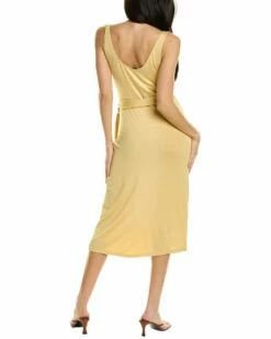 Vince Scoop Neck Wrap Dress Women Dresses -Vince shop 1411302823 RLLZ 2