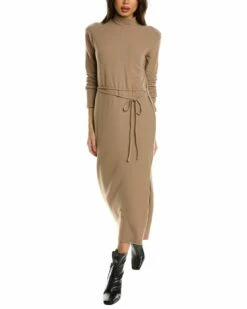 Vince Turtleneck Midi Dress Women Dresses