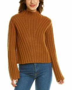 Vince Rib Transfer Cashmere & Wool-Blend Sweater Women Sweaters & Knits Vicuna 14 Vince Rib Transfer Cashmere & Wool-Blend Sweater Women Sweaters & Knits Vicuna -Vince shop 1411305774 RLLZ brown 1 1