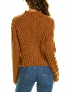 Vince Rib Transfer Cashmere & Wool-Blend Sweater Women Sweaters & Knits Vicuna 10 Vince Rib Transfer Cashmere & Wool-Blend Sweater Women Sweaters & Knits Vicuna -Vince shop 1411305774 RLLZ brown 2