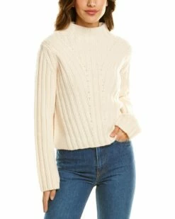 Vince Rib Transfer Cashmere & Wool-Blend Sweater Women Sweaters & Knits Vicuna 15 Vince Rib Transfer Cashmere & Wool-Blend Sweater Women Sweaters & Knits Vicuna -Vince shop 1411305774 RLLZ lightbrown 1 1