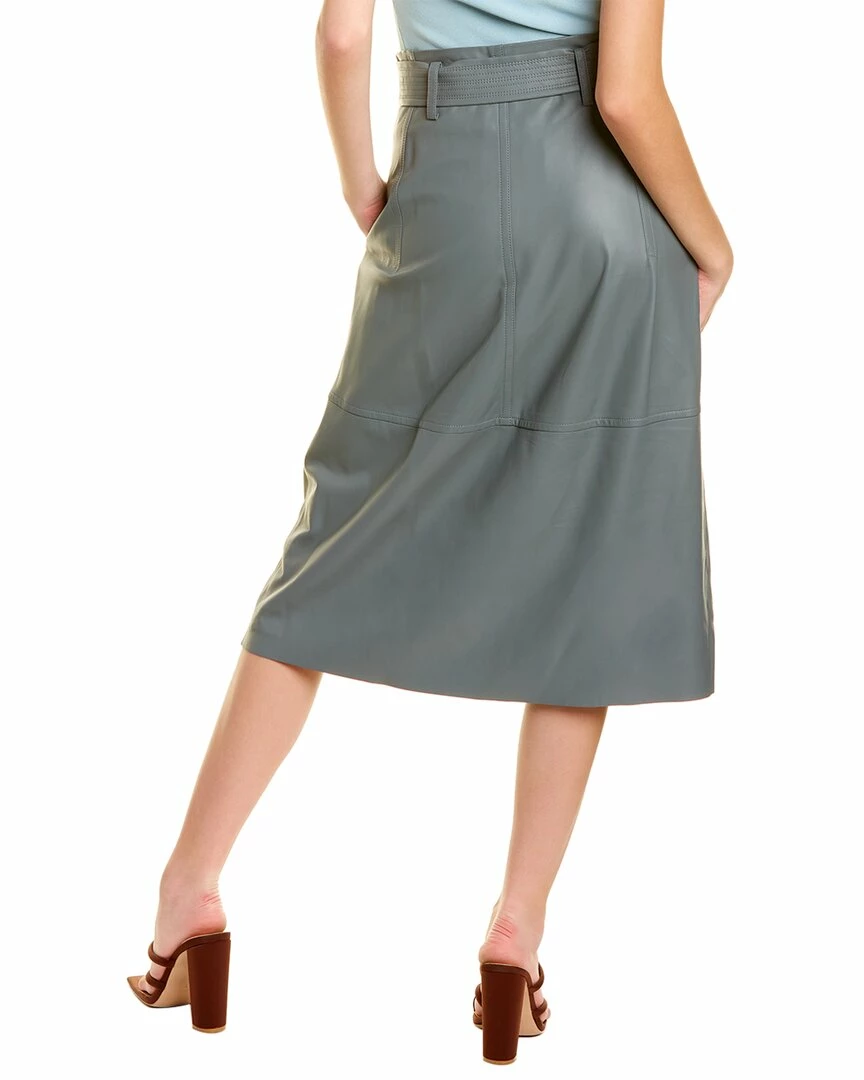Vince Stitched Belt Leather Skirt Women Skirts 3 Vince Stitched Belt Leather Skirt Women Skirts - Image 2