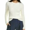 Vince Textured Rib Linen-Blend Pullover Women Sweaters & Knits