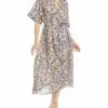 Vince Floral Midi Dress Women Dresses -Vince shop 1411337598 RLLZ 1