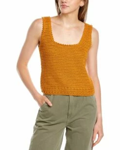 Vince Crochet Square Tank Women Sweaters & Knits