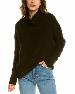 Vince Boiled Cowl Neck Cashmere Sweater Women Sweaters & Knits Black -Vince shop 1411404551 RLLZ black 1