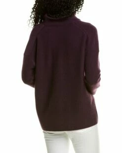 Vince Boiled Cowl Neck Cashmere Sweater Women Sweaters & Knits Black -Vince shop 1411404551 RLLZ purplemulti 2