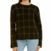 Vince Windowpane Plaid Wool & Alpaca-Blend Pullover Women Sweaters & Knits