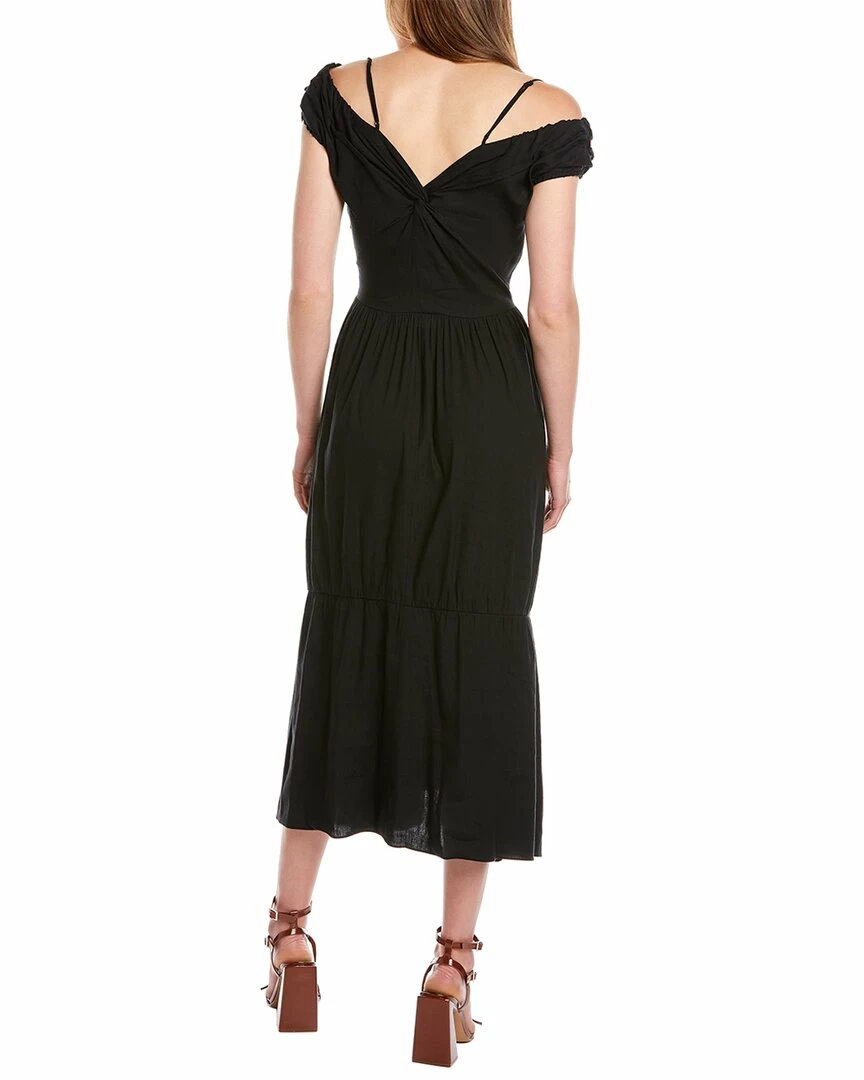 Vince Off-Shoulder Twist Dress Women Dresses 4 Vince Off-Shoulder Twist Dress Women Dresses - Image 2