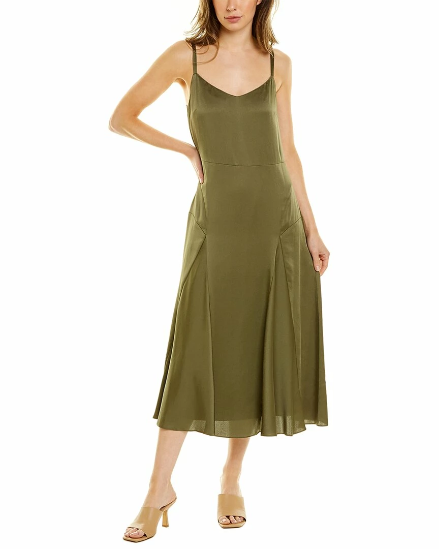 Vince Paneled Midi Dress Women Dresses 3 Vince Paneled Midi Dress Women Dresses