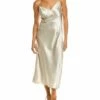 Vince Draped Beads V-Neck Slip Dress Women Dresses